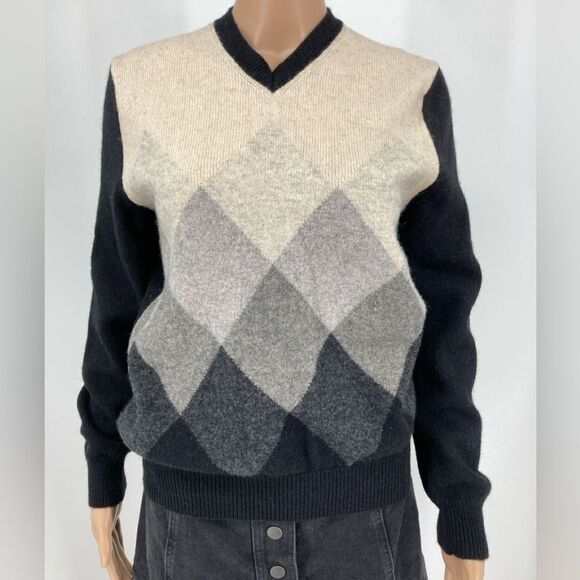 Express 100% Lams Wool Argyle Women’s Sweater S - Picture 1 of 6